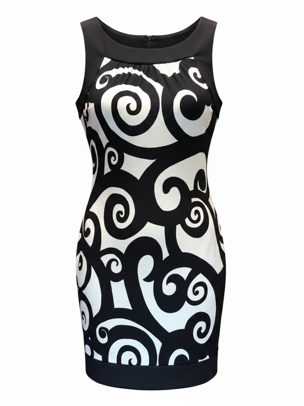Studio Black & White Swirl Midi Dress